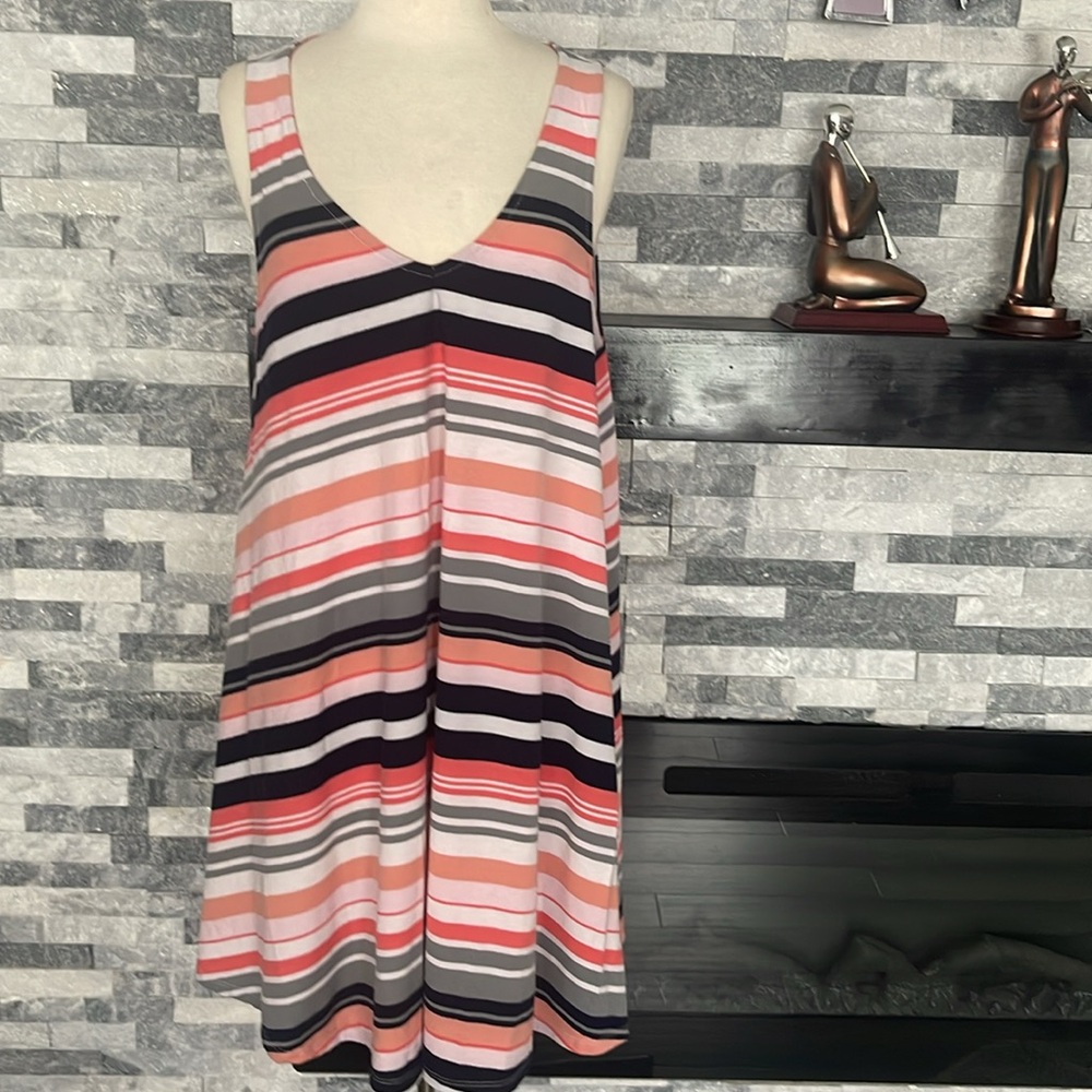 Torrid Dress Size 1 Top Blue/ Orange Elongated Back